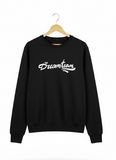 Zwarte Dreamteam Sweater - Biologisch Katoen - Geborduurd Wit Artwork - Trui Dames - Lilypilly