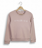 Creator Sweater - Dames Trui - Pastelroze - Biologisch Katoen - Lilypilly