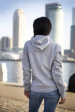 Grijze Dreamteam hoodie van biologisch katoen met printed artwork freeshipping - Lilypilly