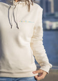 Off-white Dreamteam hoodie van biologisch katoen met geborduurd multicolour artwork freeshipping - Lilypilly